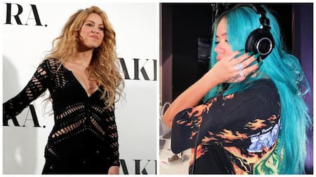 Shakira y Carol G. Foto: REUTERS