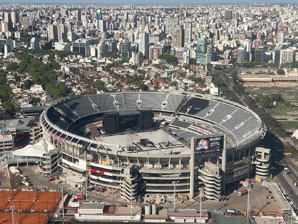 Estadio Monumental de River Plate. Foto: Instagram @obramonumental
