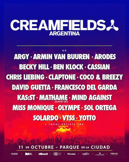 Creamfields Argentina 2025. Foto Instagram @creamfieldsargentina