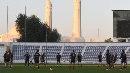 River - entrenamiento en Abu Dhabi