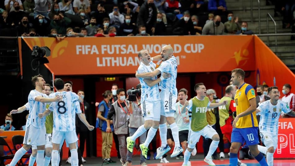 Festejo de la Selección Argentina de Futsal en el Mundial de Lituania, AGENCIA EFE