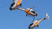 Helicópteros acróbatas de la Patrulla Aspa del Ejército Español