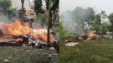 Accidente en Brasil con una avioneta. Foto: X.