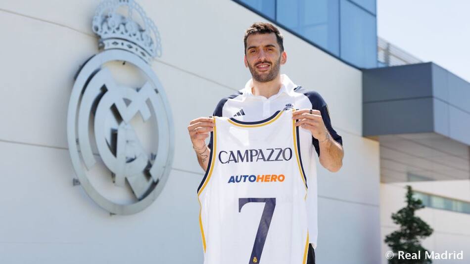 Facundo Campazzo en el Real Madrid. Foto: @RealMadrid.