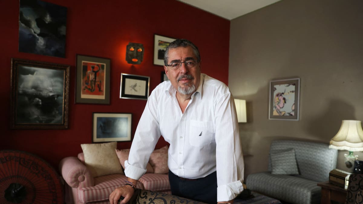 Arévalo, líder del partido Semilla de Guatemala. Foto: Reuters.