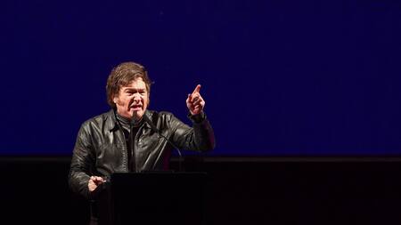 Javier Milei en Parque Lezama. Foto: Reuters