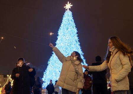 Ucranianos celebran el Año Nuevo en Kiev. Foto: Reuters.