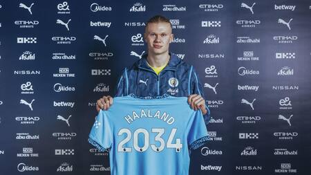 Renovación de contrato de Erling Haaland con el Manchester City. Foto: EFE.