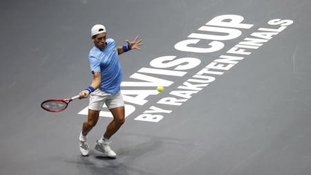 Sebastián Báez en la Copa Davis 2022. Foto: REUTERS.