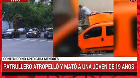 Patrullero chocó a una moto y mató a una joven en Villa Crespo, CANAL 26