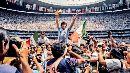 La final del Mundial de 1986 fue en el Estadio Azteca. Foto: NA