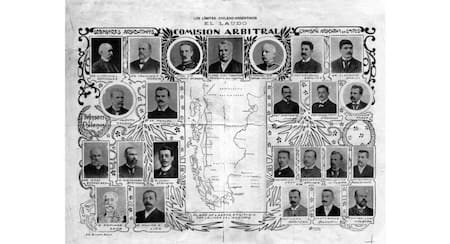Integrantes comisión arbitral por los limites argentino chilenos