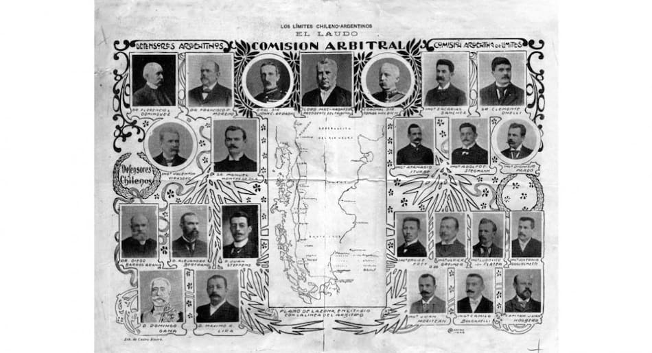 Integrantes comisión arbitral por los limites argentino chilenos