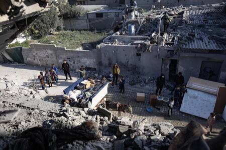 Ataques israelíes en la Franja de Gaza. Foto: EFE.