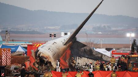 Accidente aéreo en Corea del Sur. Foto: Reuters.