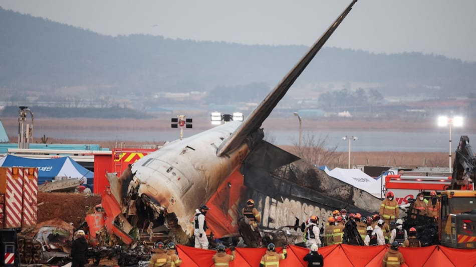 Accidente aéreo en Corea del Sur. Foto: Reuters.
