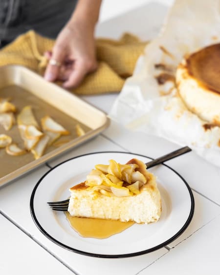 Receta de torta vasca. Foto Instagram @inutilisimas
