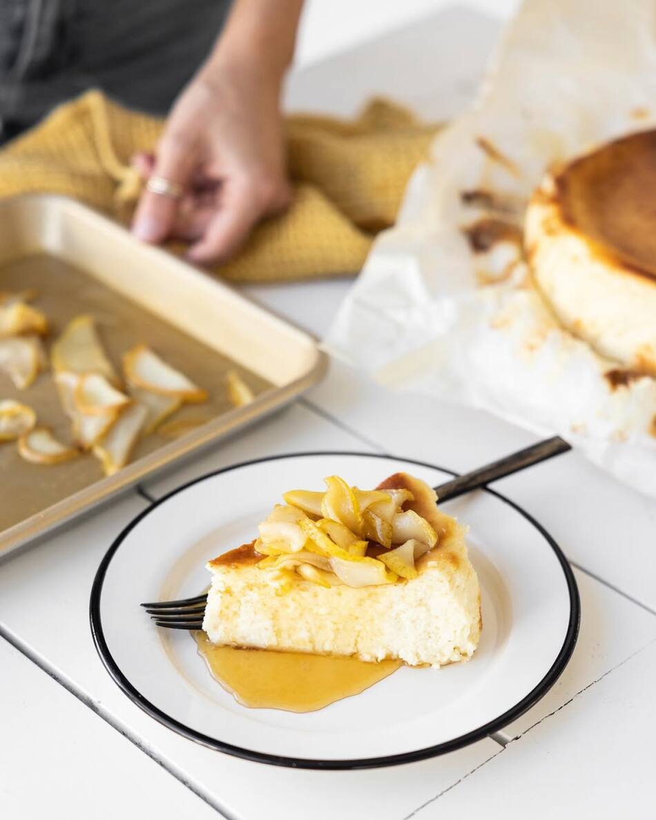 Receta de torta vasca. Foto Instagram @inutilisimas