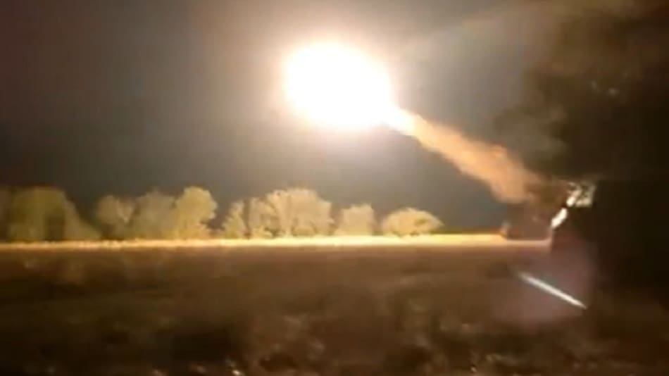 Misil de largo alcance de Ucrania. Foto: captura de video de Twitter/X.