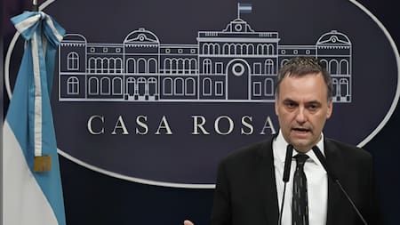 El vocero presidencial, Manuel Adorni. Foto: NA.