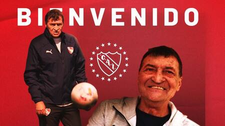 Julio Falcioni anunciado en Independiente. Foto: Twitter @Independiente.