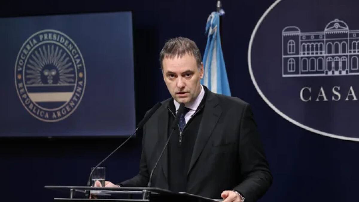 El vocero presidencial, Manuel Adorni. Foto: NA.