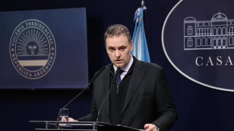 El vocero presidencial, Manuel Adorni. Foto: NA.