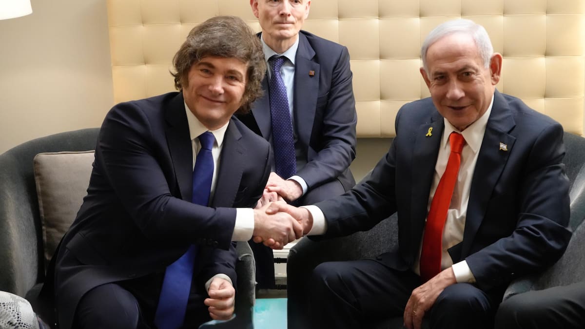 Javier Milei y Benjamín Netanyahu.