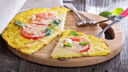 Pizza de polenta.