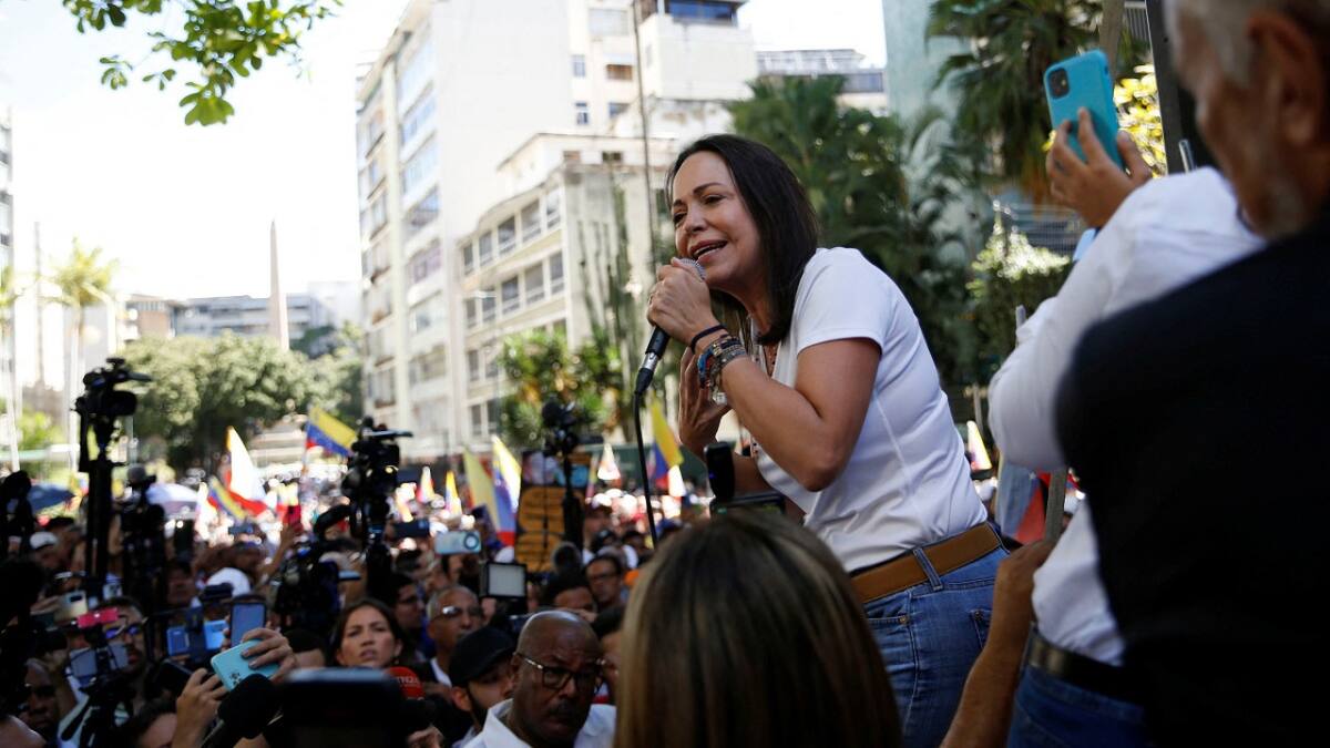María Corina Machado; Venezuela. Foto: Reuters.