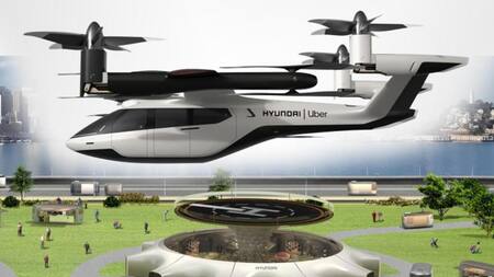 Taxi Volador Hyundai y Uber