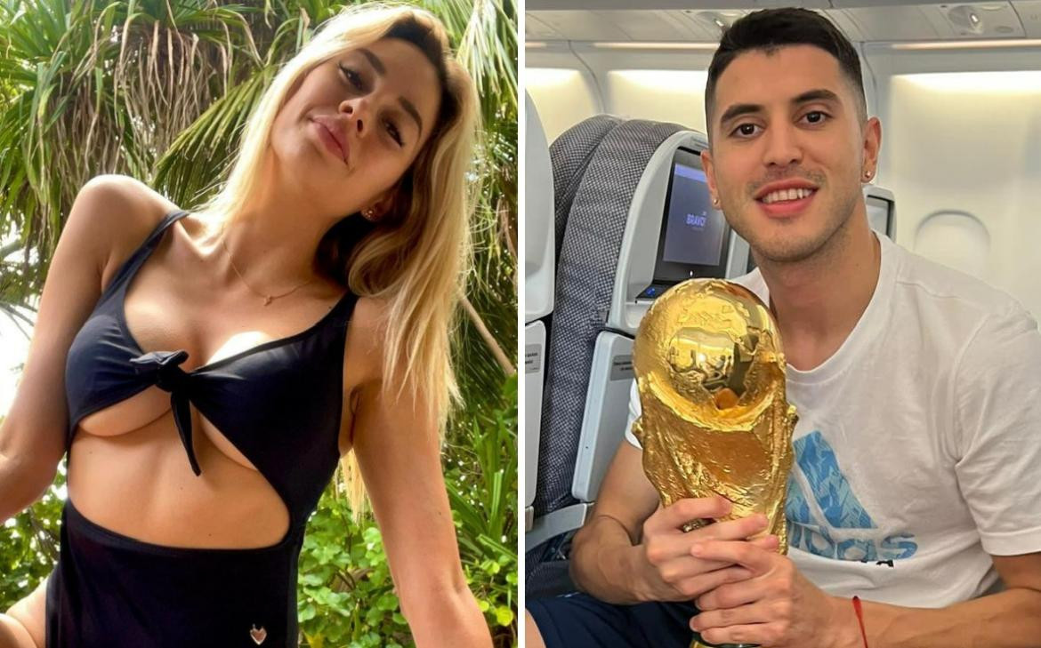 Yésica Frías y Exequiel Palacios. Fotos: Instagram