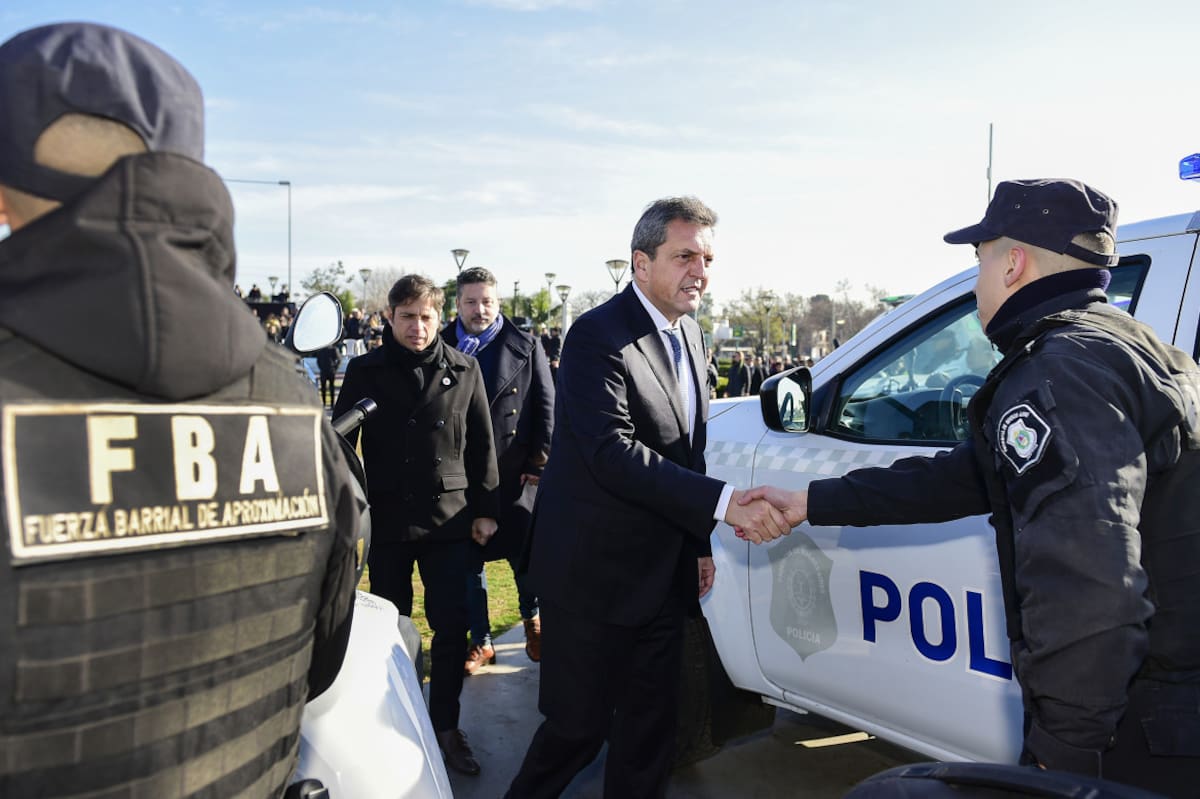 Sergio Massa en Merlo. Foto: Télam