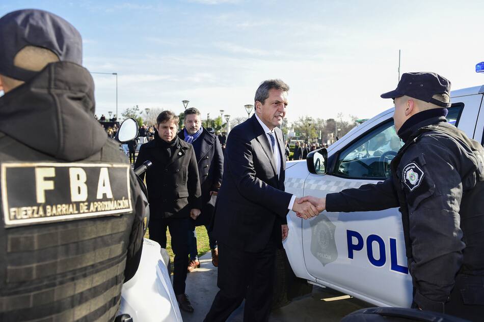 Sergio Massa en Merlo. Foto: Télam