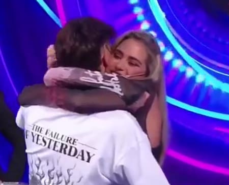 El reencuentro entre Sabrina y Alan de Gran Hermano. Foto: Captura de pantalla.