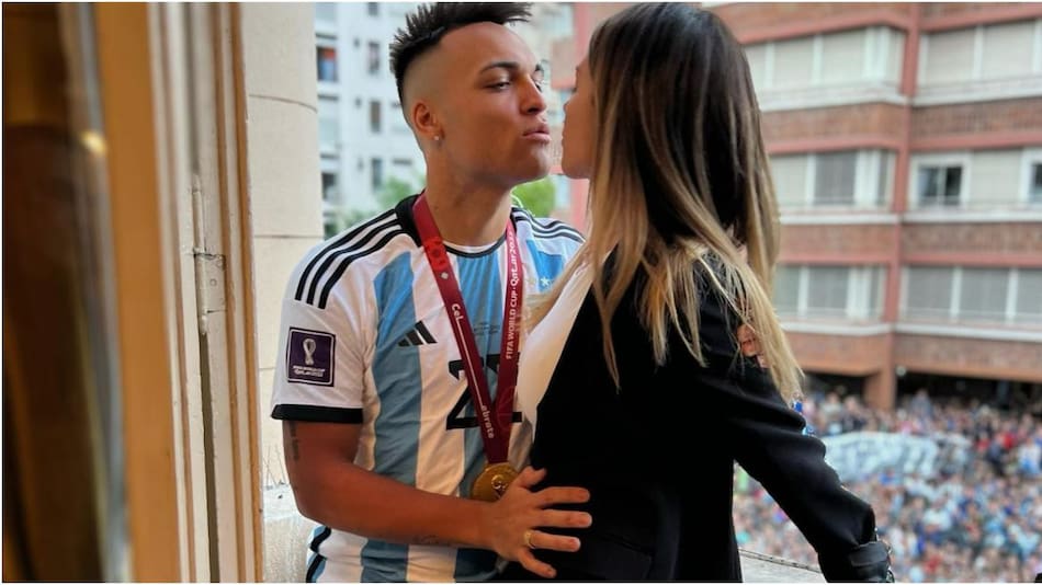 Lautaro Martínez y Agustina Gandolfo. Foto: Instagram/Agus.gandolfo
