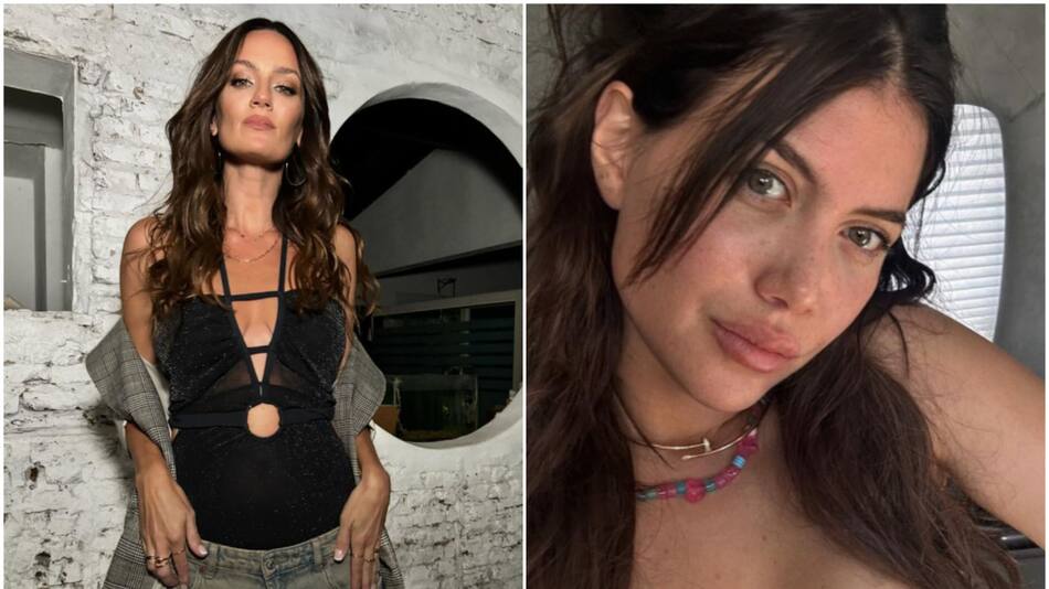 Paula Chaves y Wanda Nara. Fotos: Instagram.