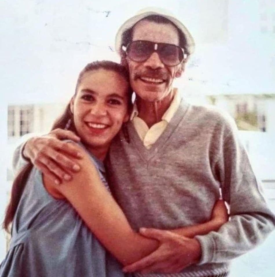 Ramón Valdés y su hija