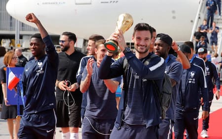 Recibimiento Francia - Jugadores