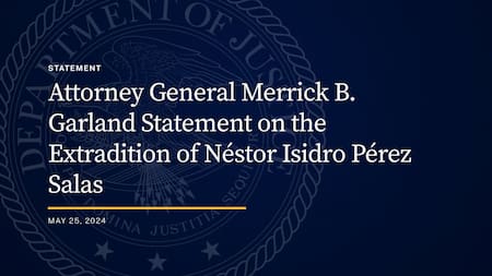 Comunicado sobre la extradición de Néstor Isidro Pérez Salas. Foto: X @azucenau.