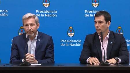 Rogelio Frigerio, ministro del Interior, conferencia de prensa