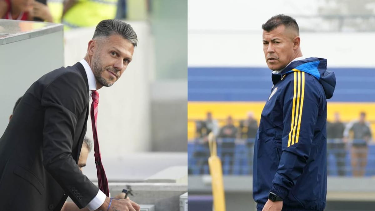 Martín Demichelis y Jorge Almirón. Foto: NA.
