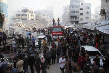 Destrucción en la Franja de Gaza por ataques de Israel. Foto: Reuters