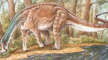 Inawentu oslatus, titanosaurio descubierto en Neuquén. Ilustración: Gabriel Lio- Conicet.