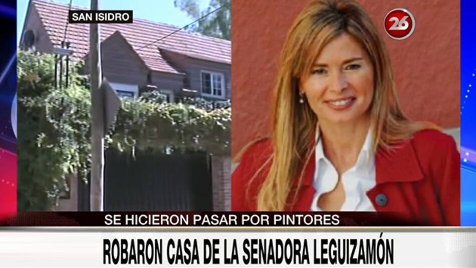 Robaron la casa de senadora Leguizamón - Canal 26