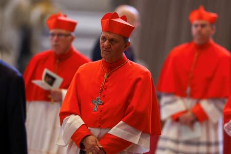 El cardenal Mario Grech en la Basílica de San Pedro. Foto: Reuters / Hannah McKay.