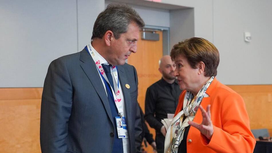 Sergio Massa y Kristalina Georgieva. Foto: Ministerio de Economía