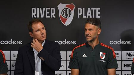 Jorge Brito y Martín Demichelis en River.