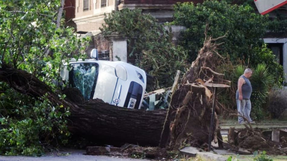 Bahía Blanca después del temporal. Foto: NA.