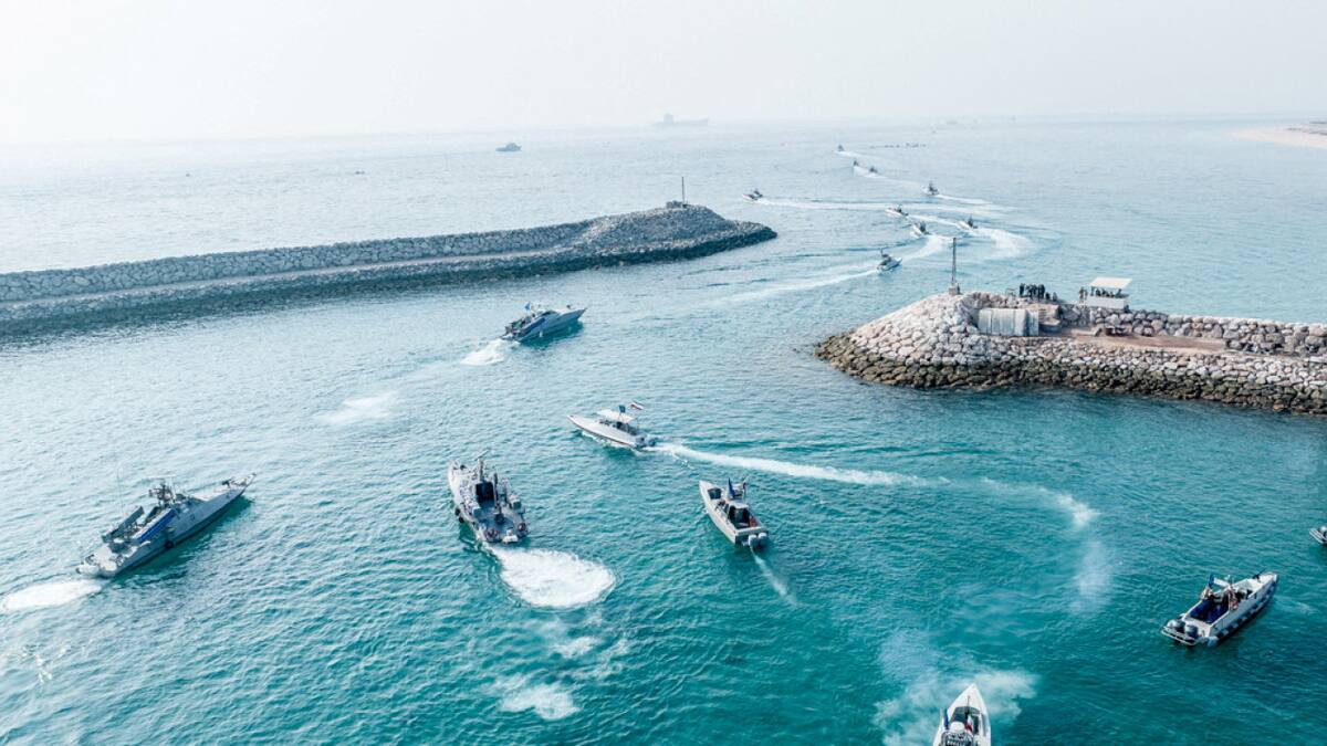 La flota naval de Irán. Foto: Reuters.